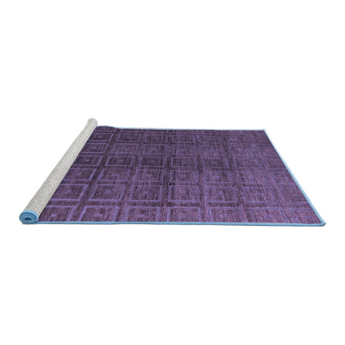 Sideview of Machine Washable Abstract Blue Modern Rug, wshabs4486blu