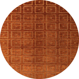 Round Abstract Red Modern Rug, abs4486