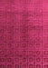 Machine Washable Abstract Pink Modern Rug, wshabs4486pnk