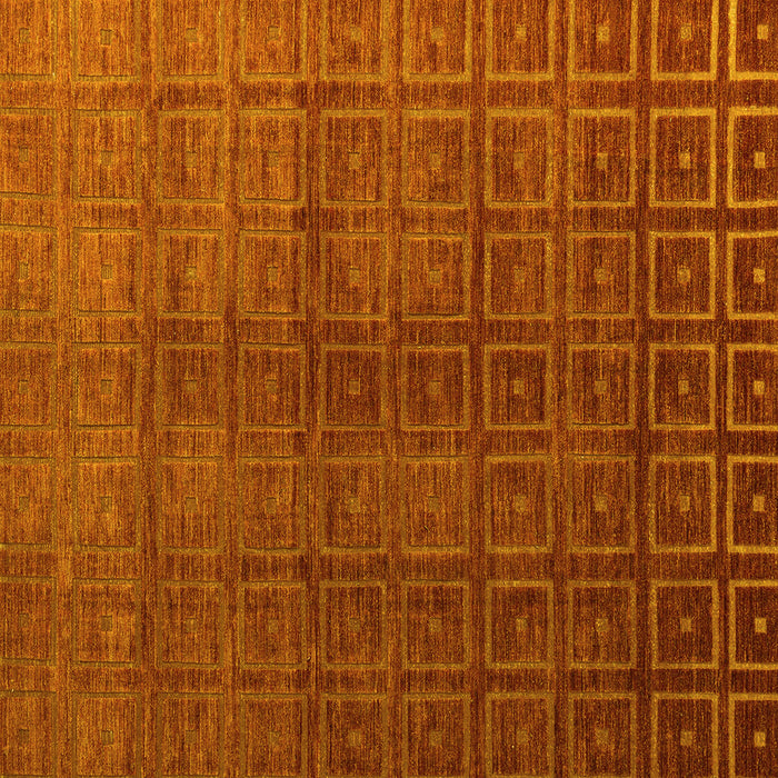 Square Machine Washable Abstract Yellow Modern Rug, wshabs4486yw