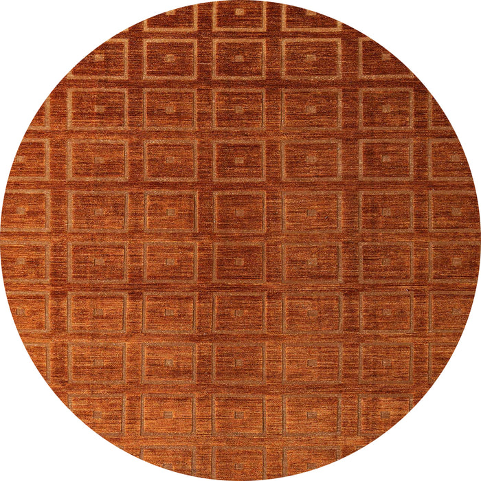 Round Machine Washable Abstract Red Rug, wshabs4486