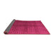 Sideview of Abstract Pink Modern Rug, abs4486pnk