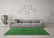 Machine Washable Abstract Emerald Green Modern Area Rugs in a Living Room,, wshabs4486emgrn