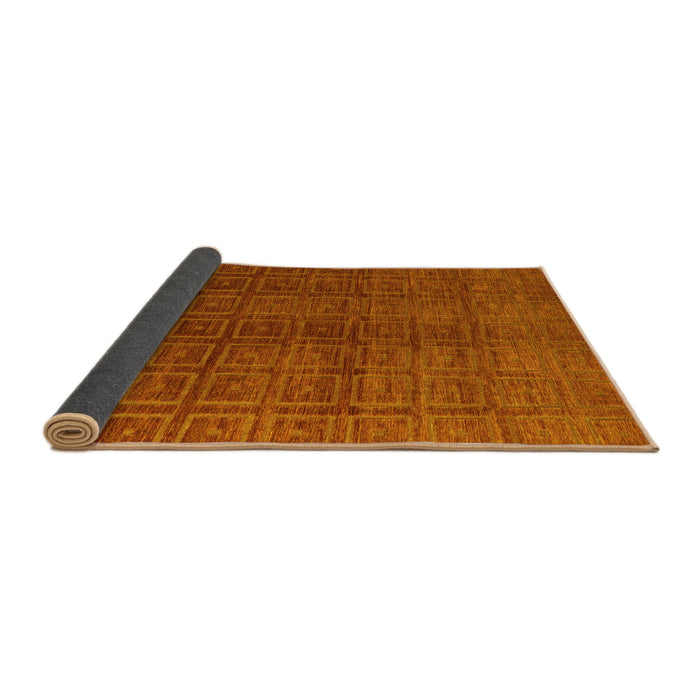 Sideview of Abstract Yellow Modern Rug, abs4486yw