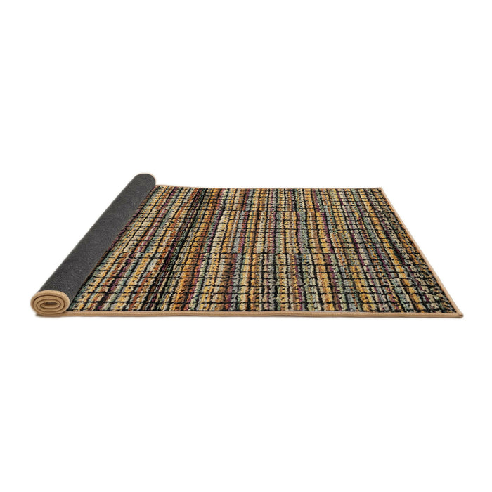 Sideview of Abstract Bakers Brown Modern Rug, abs4487
