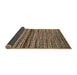 Sideview of Abstract Bakers Brown Modern Rug, abs4487