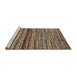 Sideview of Machine Washable Abstract Bakers Brown Rug, wshabs4487