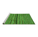 Sideview of Machine Washable Abstract Green Modern Area Rugs, wshabs4487grn