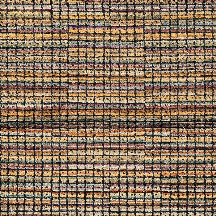 Machine Washable Abstract Bakers Brown Rug, wshabs4487