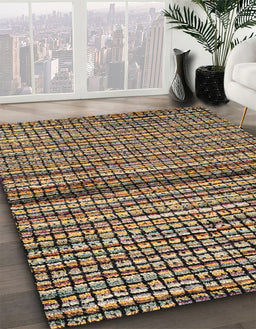 Abstract Bakers Brown Modern Rug in Family Room, abs4487