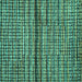 Square Abstract Turquoise Modern Rug, abs4487turq