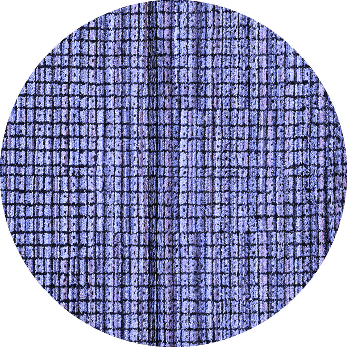 Round Machine Washable Abstract Blue Modern Rug, wshabs4487blu