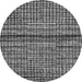 Round Abstract Gray Modern Rug, abs4487gry