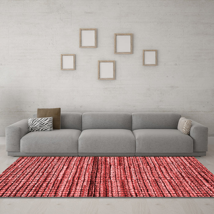 Modern Red Washable Rugs