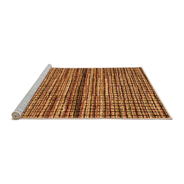 Sideview of Machine Washable Abstract Orange Modern Area Rugs, wshabs4487org