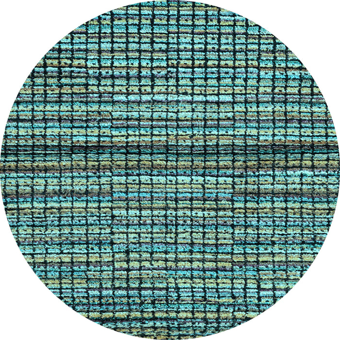 Round Machine Washable Abstract Light Blue Modern Rug, wshabs4487lblu