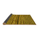 Sideview of Abstract Yellow Modern Rug, abs4487yw