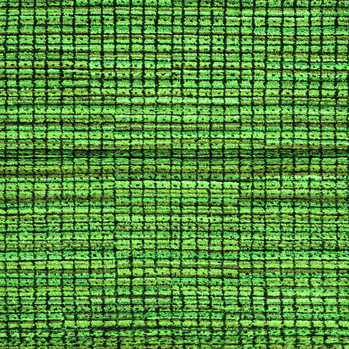 Square Machine Washable Abstract Green Modern Area Rugs, wshabs4487grn
