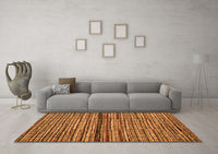 Machine Washable Abstract Orange Modern Rug, wshabs4487org