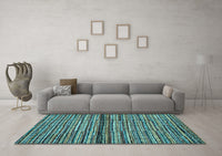 Machine Washable Abstract Light Blue Modern Rug, wshabs4487lblu