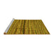 Sideview of Machine Washable Abstract Yellow Modern Rug, wshabs4487yw