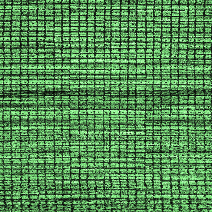 Square Machine Washable Abstract Emerald Green Modern Area Rugs, wshabs4487emgrn