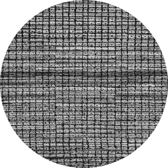Round Machine Washable Abstract Gray Modern Rug, wshabs4487gry