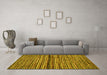 Machine Washable Abstract Yellow Modern Rug in a Living Room, wshabs4487yw