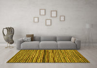 Machine Washable Abstract Yellow Modern Rug, wshabs4487yw