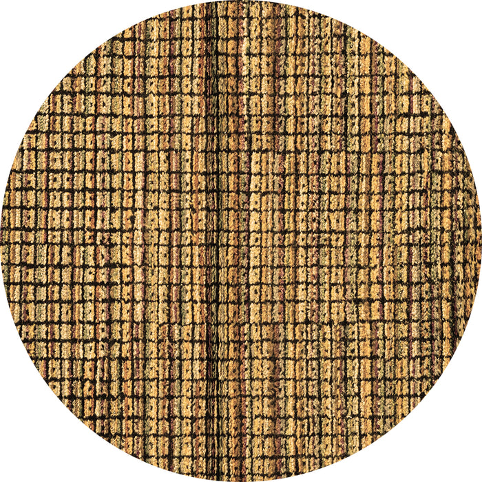 Round Machine Washable Abstract Brown Modern Rug, wshabs4487brn