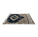 Sideview of Machine Washable Abstract Light French Beige Brown Rug, wshabs4488