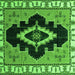 Square Abstract Green Modern Rug, abs4488grn