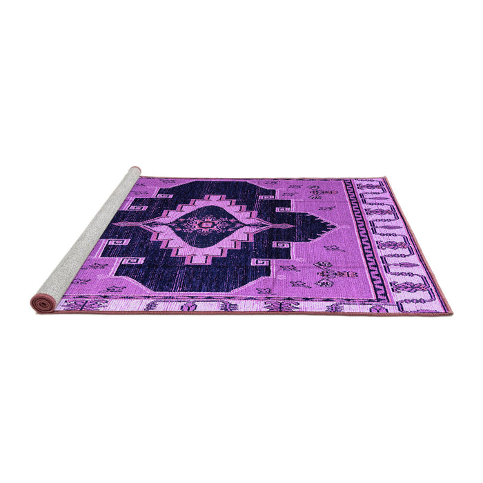 Sideview of Machine Washable Abstract Purple Modern Area Rugs, wshabs4488pur
