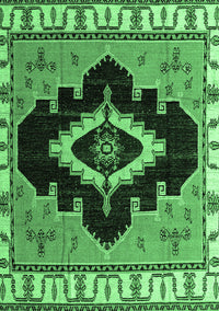 Abstract Emerald Green Modern Rug, abs4488emgrn