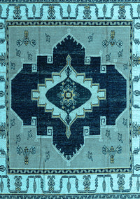 Abstract Light Blue Modern Rug, abs4488lblu