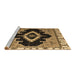 Sideview of Machine Washable Abstract Brown Modern Rug, wshabs4488brn