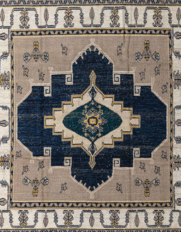 Abstract Light French Beige Brown Modern Rug, abs4488