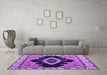 Machine Washable Abstract Purple Modern Area Rugs in a Living Room, wshabs4488pur