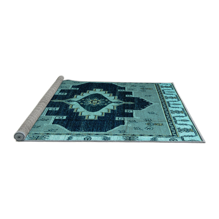Sideview of Machine Washable Abstract Light Blue Modern Rug, wshabs4488lblu