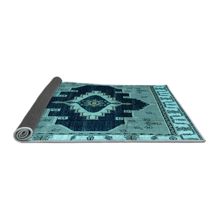 Sideview of Abstract Light Blue Modern Rug, abs4488lblu