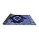 Sideview of Abstract Blue Modern Rug, abs4488blu