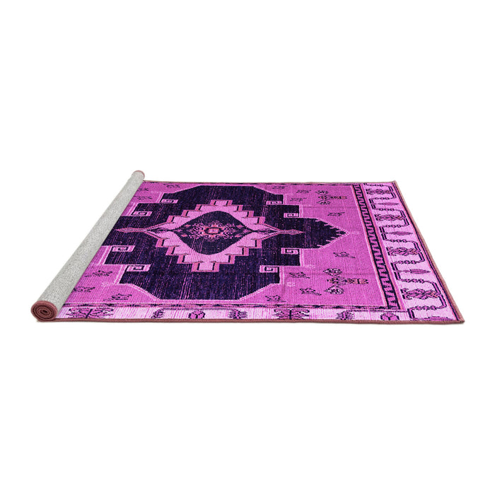 Sideview of Machine Washable Abstract Pink Modern Rug, wshabs4488pnk