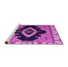 Sideview of Machine Washable Abstract Pink Modern Rug, wshabs4488pnk