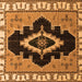 Square Abstract Orange Modern Rug, abs4488org