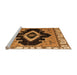 Sideview of Machine Washable Abstract Orange Modern Area Rugs, wshabs4488org