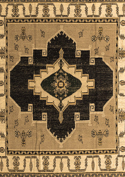 Abstract Brown Modern Rug, abs4488brn