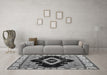 Machine Washable Abstract Gray Modern Rug in a Living Room,, wshabs4488gry