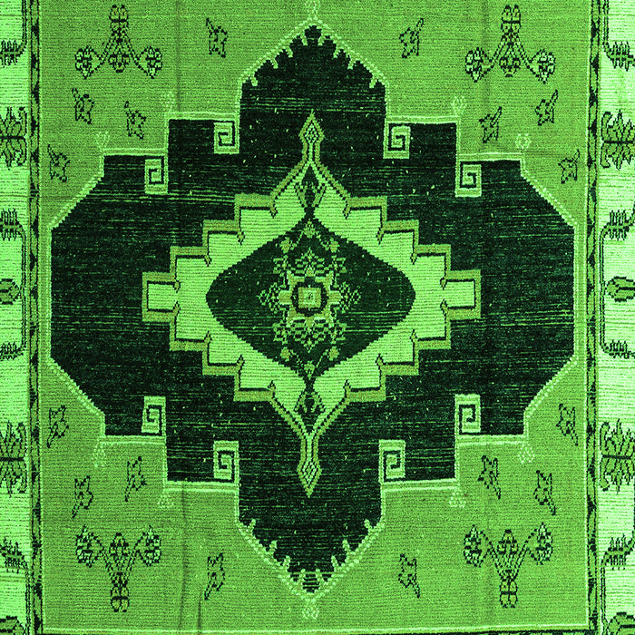 Machine Washable Abstract Green Modern Area Rugs, wshabs4488grn