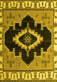 Abstract Yellow Modern Rug, abs4488yw