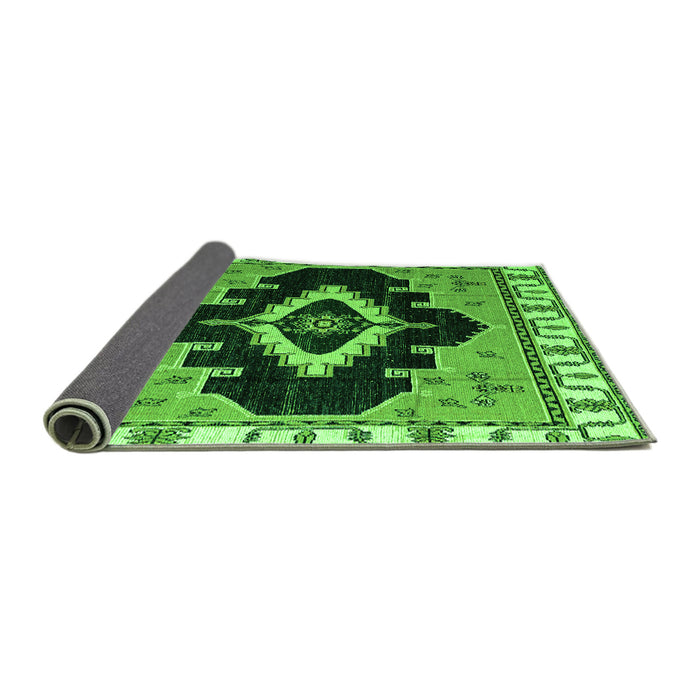 Sideview of Abstract Green Modern Rug, abs4488grn